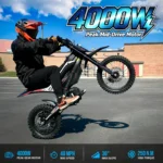 HiKNiGHT GTX1 electric dirt bike black frame and mid-drive motor